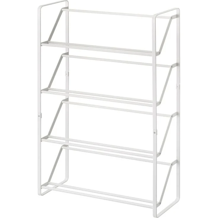 Yamazaki Schuhregal Frame Schuhständer aus Metall schmal 4 Ebenen Schuhablage platzsparend, Schuhständer, platzsparend, Schuhablage, für 8-12 Paar, freistehend, minimalistisch – Bild 2