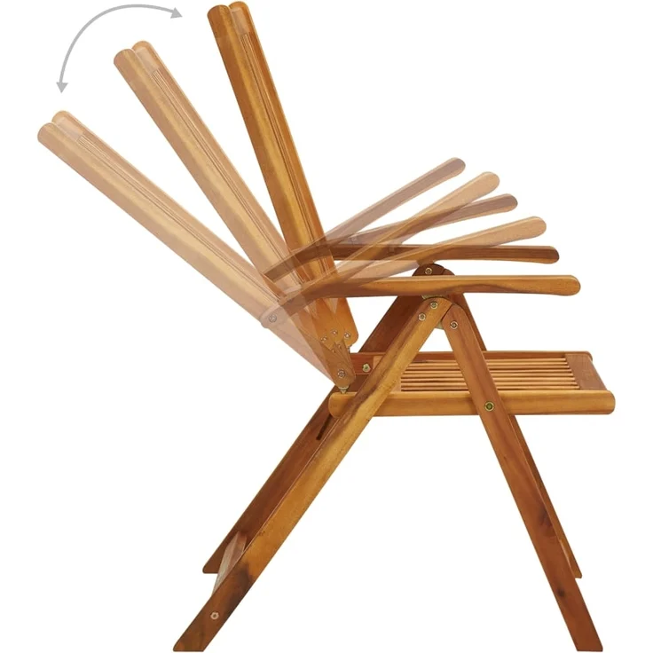 vidaXL Klappbare Gartenstühle 6 Stk. mit Auflagen Massivholz Akazie 3064126 – Bild 4