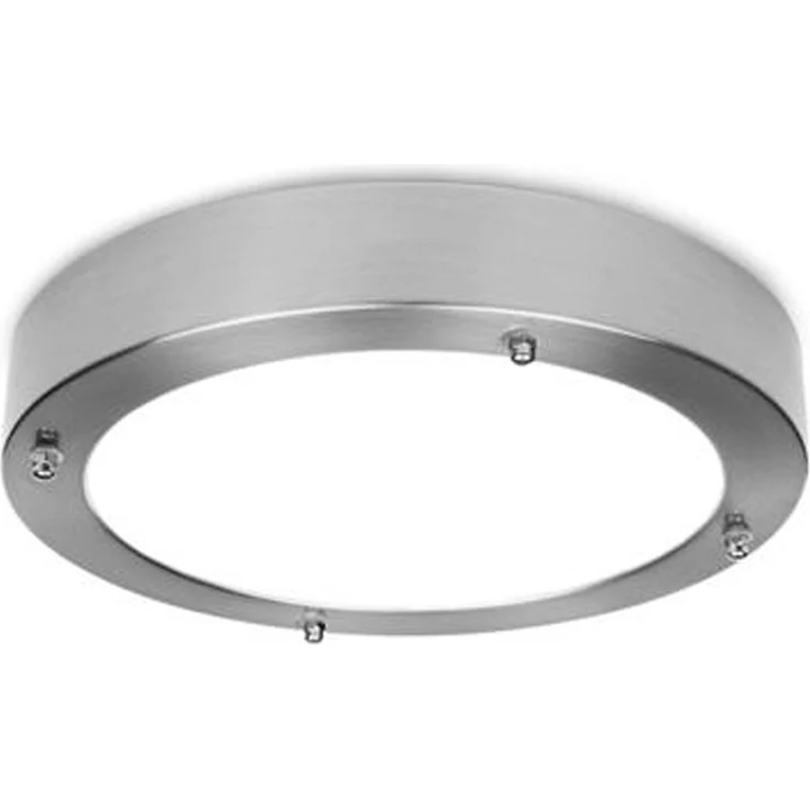 LED Deckenleuchten im 2er SET fürs Bad aus gebürstetem Stahl & Glas, Ø 28 cm – Bild 2