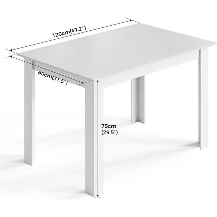 Mondeer Esstisch Esszimmertisch, Stilvoll und langlebig 138 x 90 x 75 cm – Bild 2