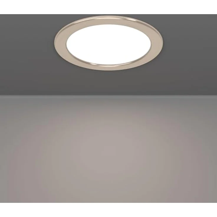 EGLO connect.z Smart-Home LED Bad-Einbaustrahler Fueva 6-Z, Ø 16,8 cm, ZigBee, App und Sprachsteuerung Alexa, warmweiß-kaltweiß, dimmbar, Einbauspot silber, IP44 – Bild 3