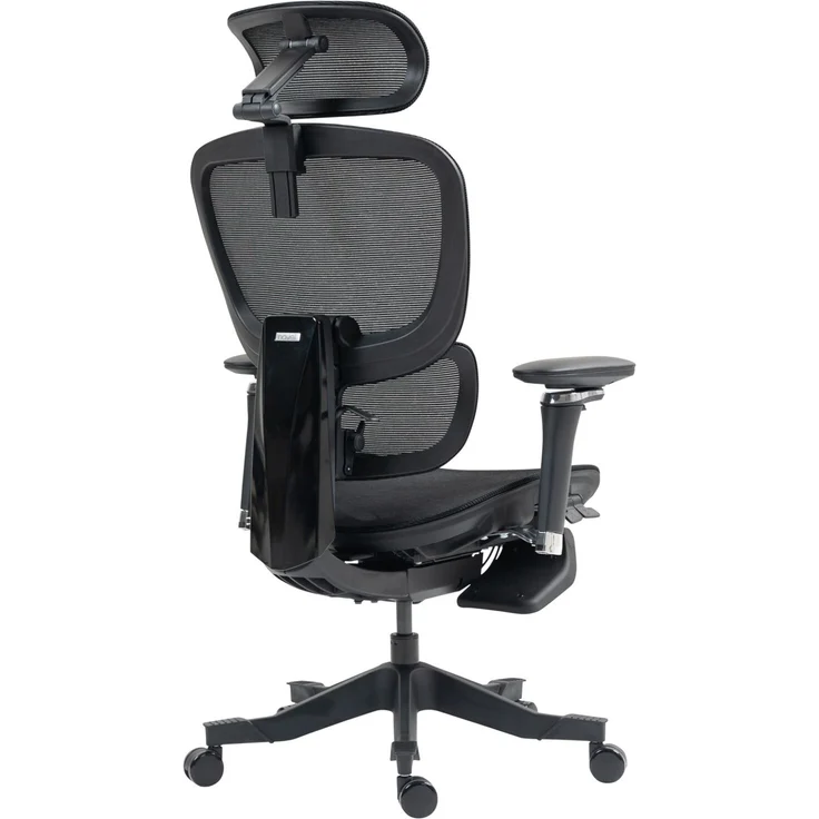 Novel 'DOMINIC' Drehstuhl, Stoff schwarz, 72.5 x 118.5 x 67.5 cm, mit Beinauflage und 140 kg belastbar – Bild 1