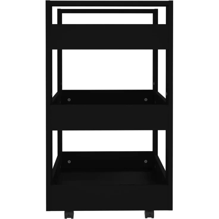 vidaXL Küchenwagen Schwarz 60x45x80 cm Holzwerkstoff 816817 – Bild 4