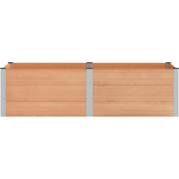 vidaXL Hochbeet Braun 200 x 100 x 54 cm WPC und Aluminium 42039006 – Bild 3