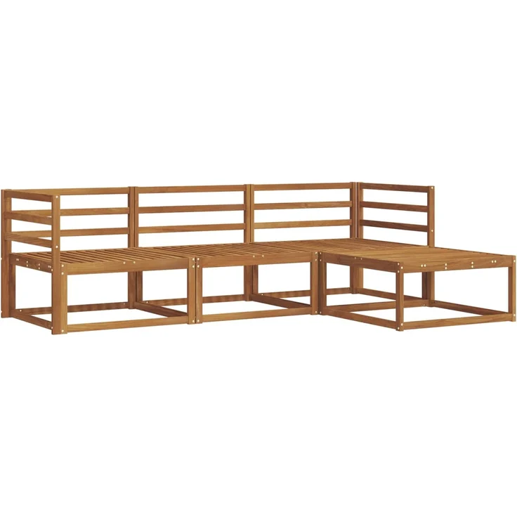 vidaXL Outdoor-Sofagarnitur 4 stk. 4-Sitzer Natur Massivholz Akazie 3367387 – Bild 2