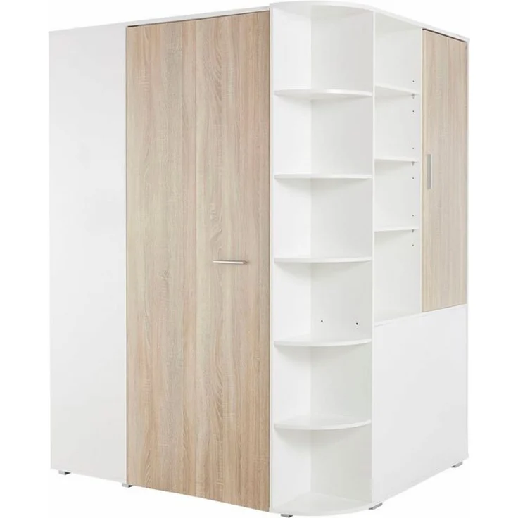Eckschrank Kleiderschrank begehbar Farbe: weiß – Bild 4