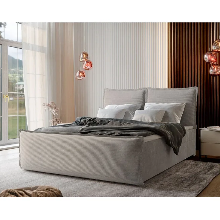 Masseno Boxbett MONTA 160x200 cm mit Bonell Matratze und Topper