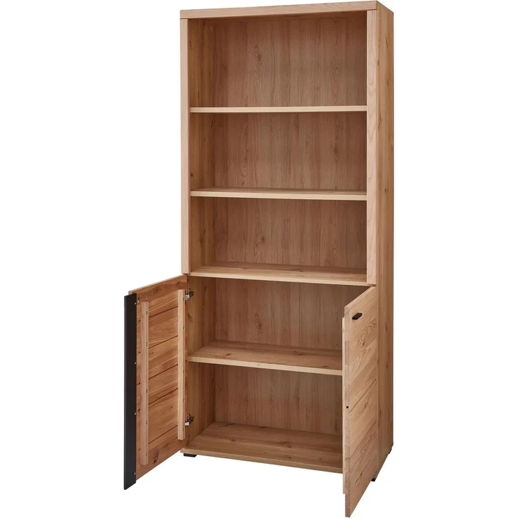 Büroschrank Sonos, Echtholz, Holzwerkstoff, Metall, Holzfarben, 90 x 203 x 38 cm – Bild 2