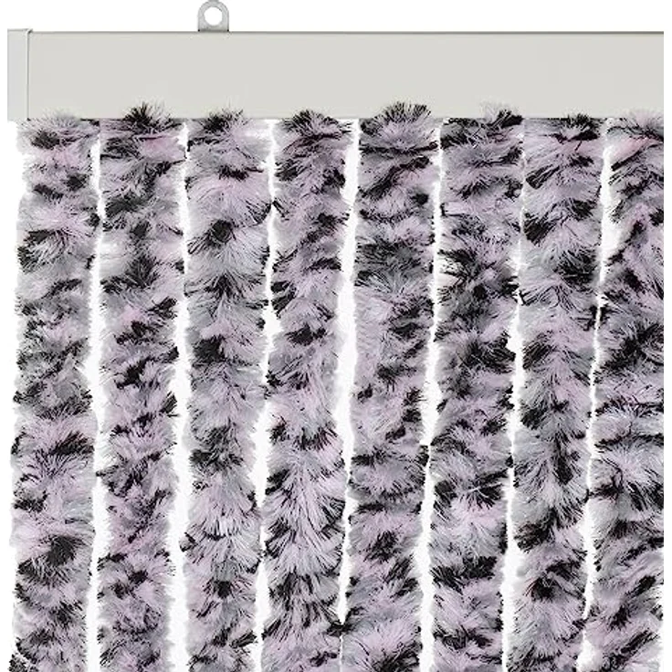 Moritz Flauschvorhang aus Chenille 56 x 185 cm pink/grau/schwarz meliert Türvorhang als Fliegenschutz Insektenschutz für Camping Wohnwagen – Bild 4