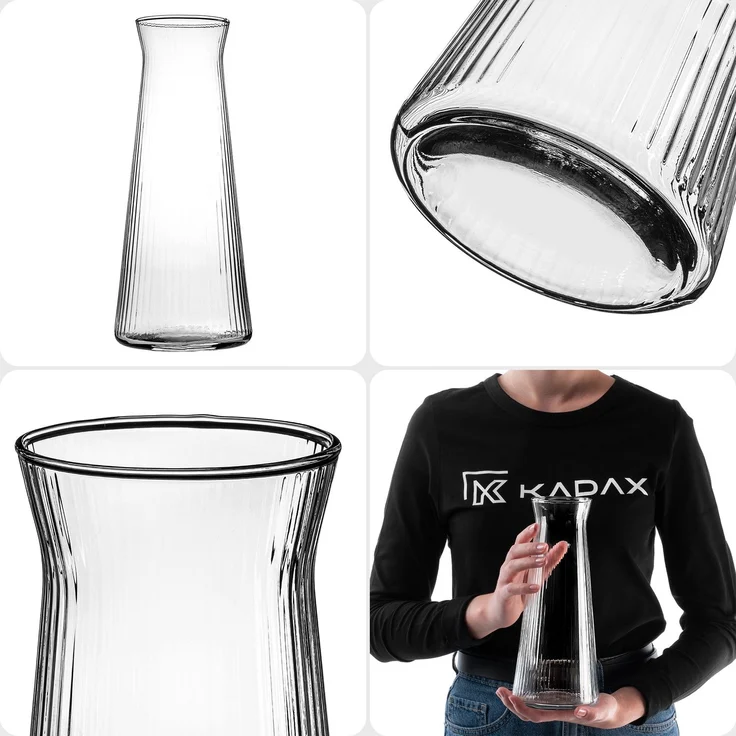 KADAX Glaskaraffe, Wasserkaraffe aus Glas, Spülmaschinenfeste Getränkekaraffe – Bild 9