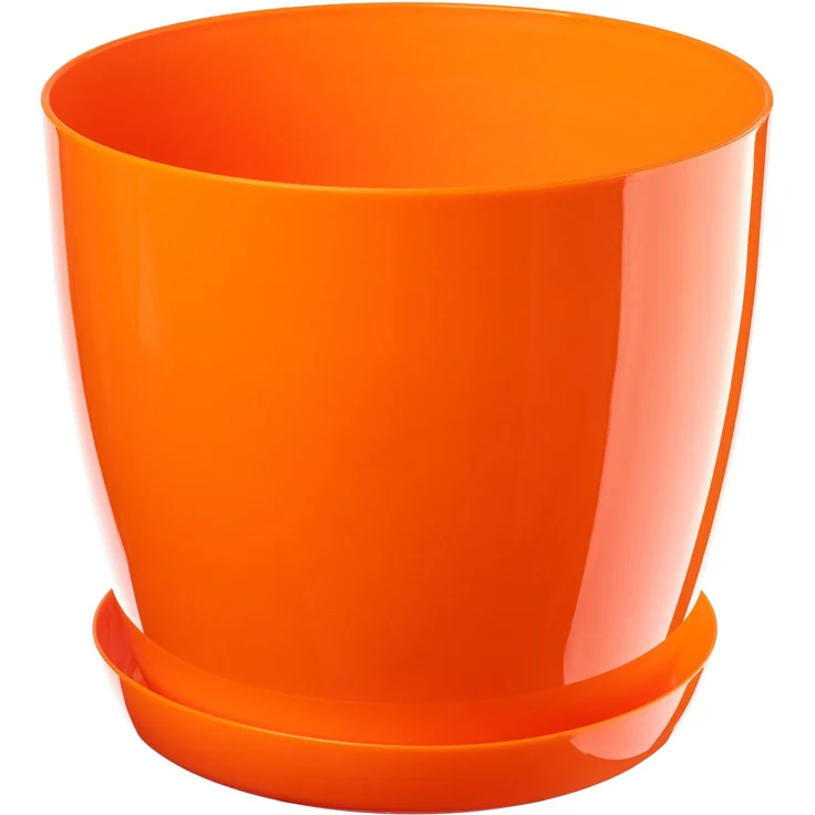 KADAX Blumentopf mit Ständer, Kunststoffabdeckung, Blumentopf, 16 cm, Orange – Bild 6