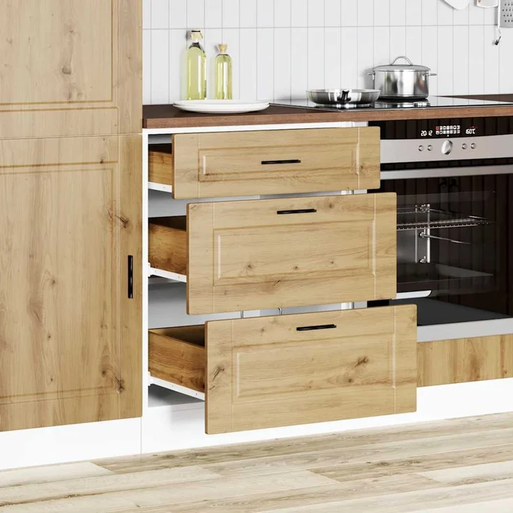 vidaXL Küchenunterschrank Porto Artisan-Eiche Holzwerkstoff 854268 – Bild 3