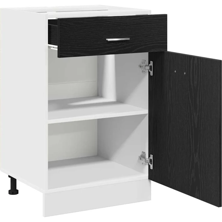 vidaXL Hängeschrank Schwarz Eichen-Optik 50 x 46 x 81,5 cm 863257 – Bild 5