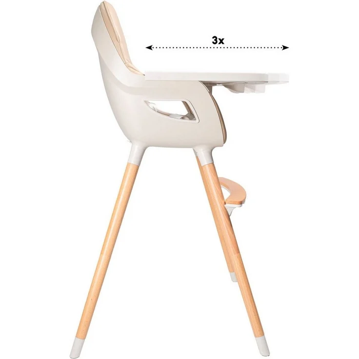 BabyGo Hochstuhl Skandi mitwachsend beige – Bild 3