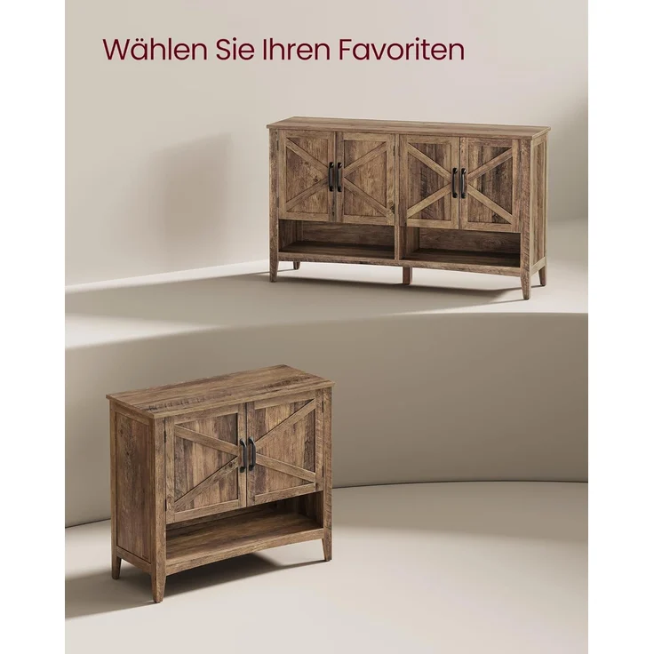 Vasagle Schuhschrank, Schuhregal, Schuhaufbewahrung, traditioneller amerikanischer Stil, Schuh-Organizer mit höhenverstellbaren Ablagen, Griffen, stabilen Beinen, Flur, honigbraun LBC039B01 – Bild 6