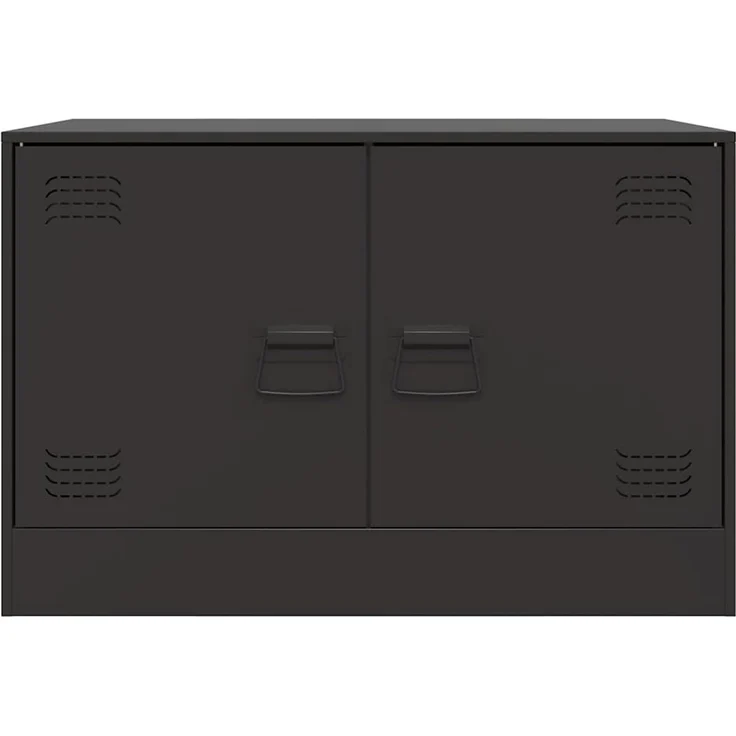 2 pcs TV-Schrank, Lowboard Schwarz 67x39x44 cm Stahl – Bild 6