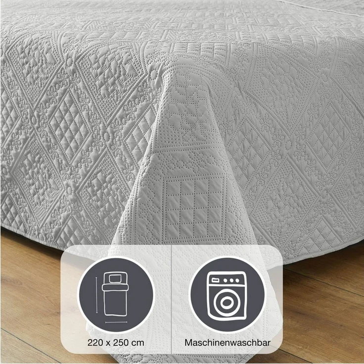 IBENA Tagesdecke Sonio, Tagesdecke mit Steppung in diversen Designs, als Überwurf geeignet – Bild 2