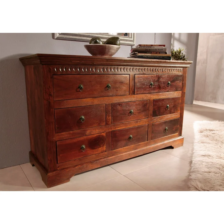 Kommode Akazie 145x49x85 nougat lackiert OXFORD #524 – Bild 2