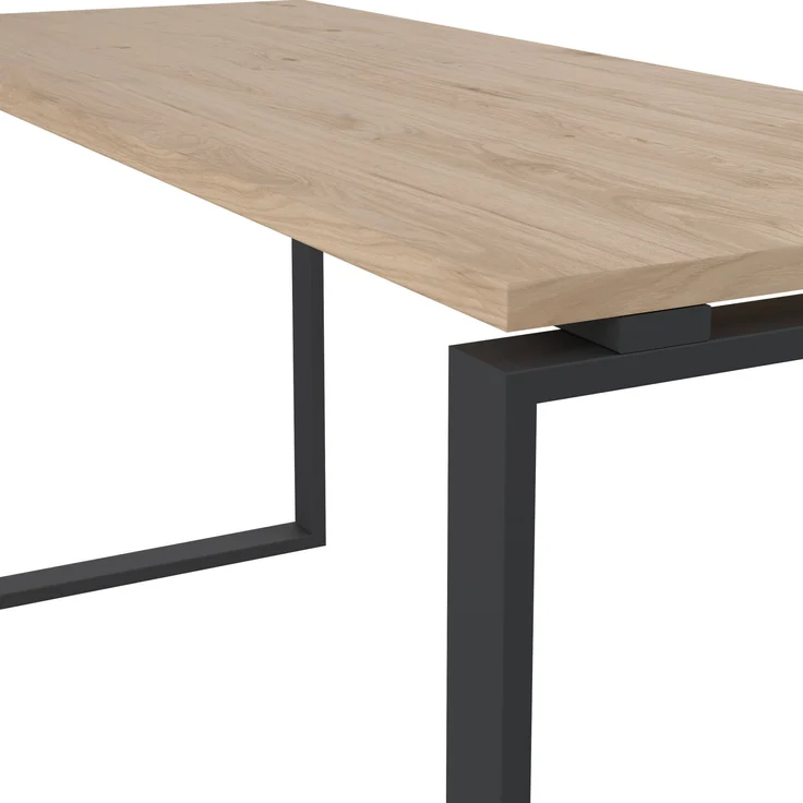 Dmora Schreibtisch Arignano, Mehrzweckschreibtisch, Bürotisch für PC, Eckschreibtisch, 150x60 h76 cm, Eiche und Grau – Bild 7