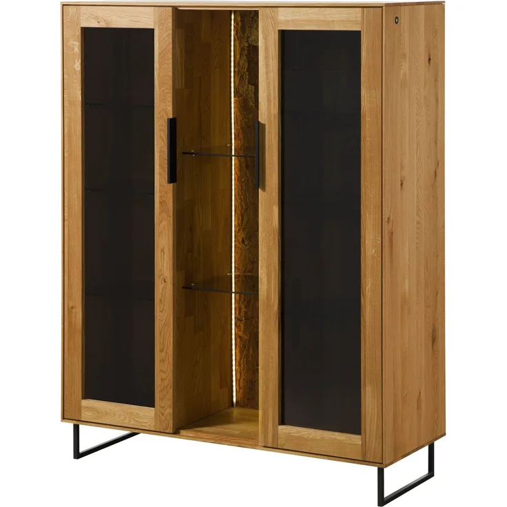 Highboard Wildeiche 112x43x145 natur geölt LINDAU #18