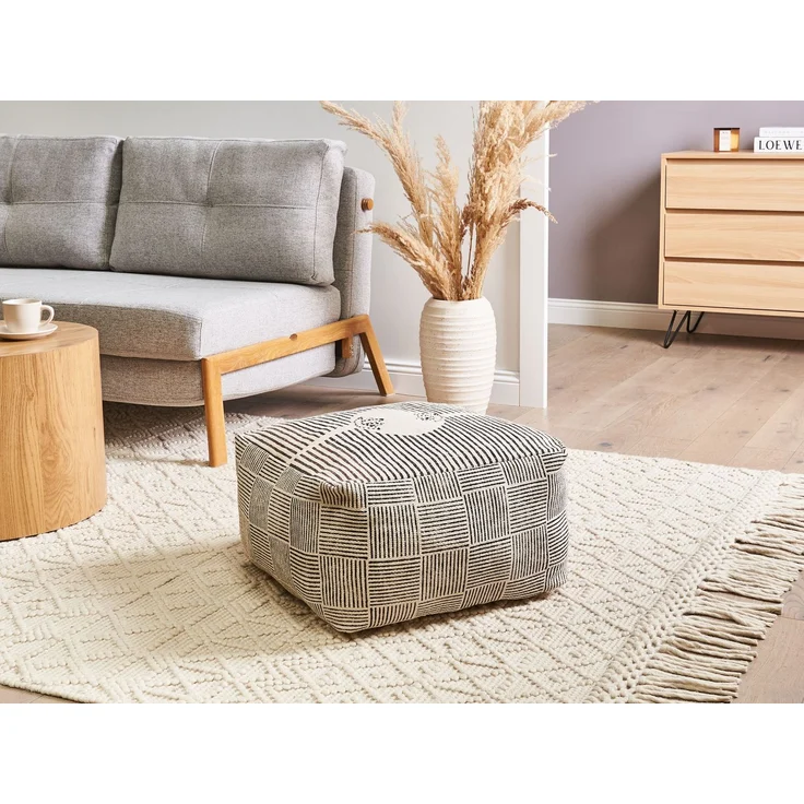 Pouf LUTZ Baumwolle Grau – Bild 3