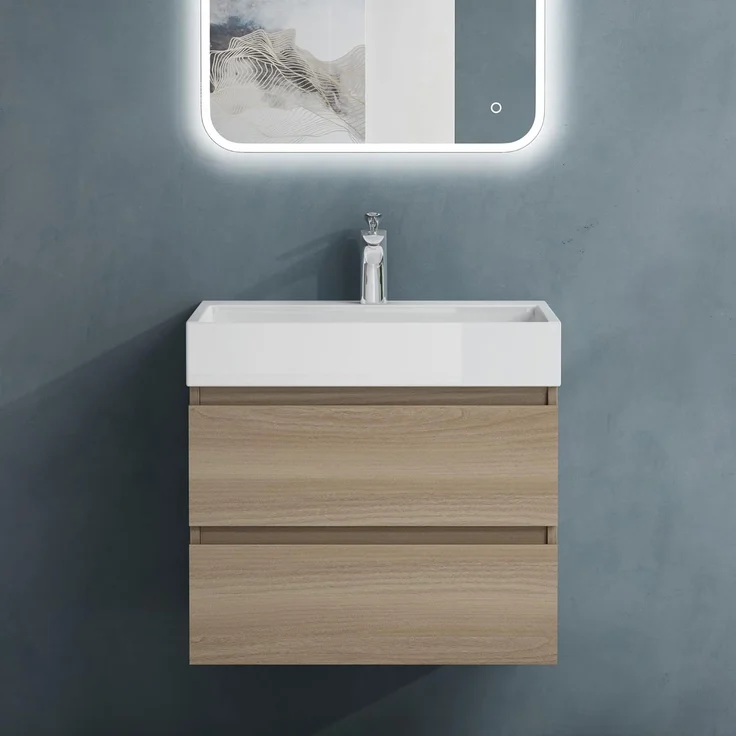 doporro Badmöbel-Set Badmöbel-set Verona Waschbecken-Unterschrank Wandmontage – Bild 1