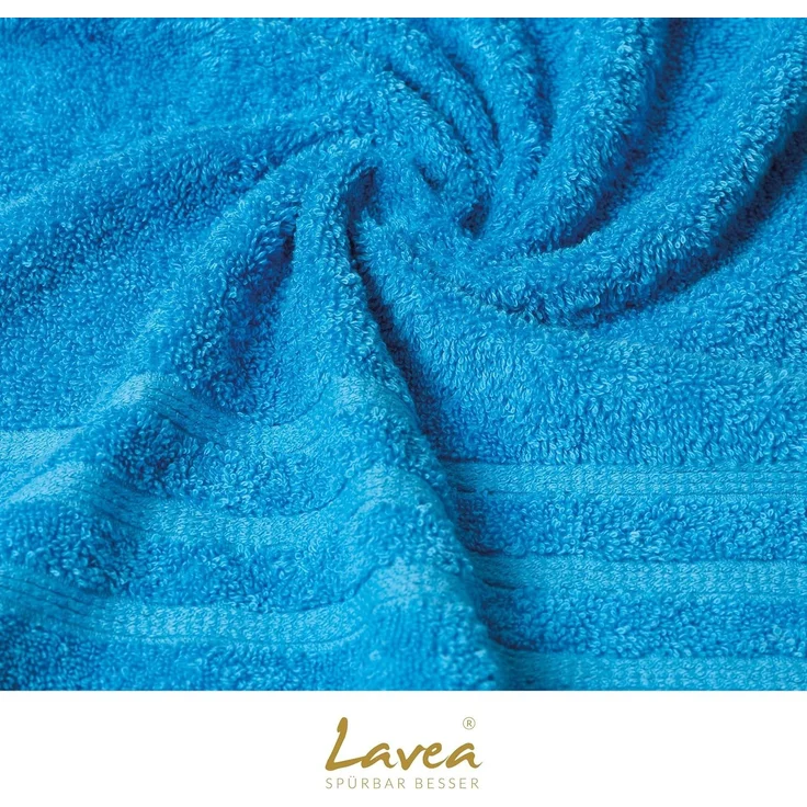 Lavea Gästehandtuch Bali, 30x50cm aus 100% Bio-Baumwolle, einzigartig weiche Gästetücher mit Aufhänger (Set, 2-St), hochwertiges und nachhaltiges Premium Gästetuch – saugstarke Faser – Bild 5