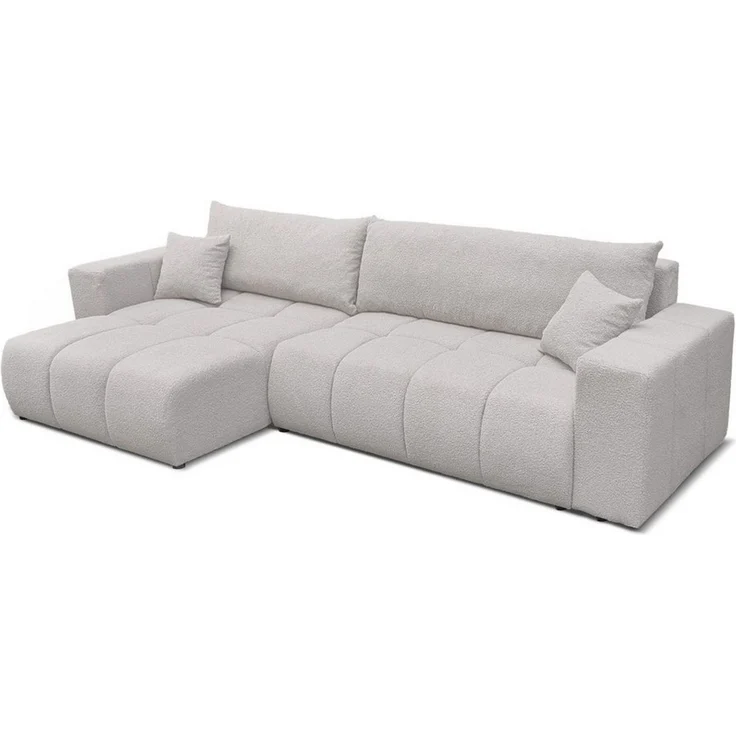 yourhouse24 Ecksofa OLI XL mit tiefer Steppung (278 cm) – Trend-Bouclé, Schlaffunktion, Seite universal – Bild 3