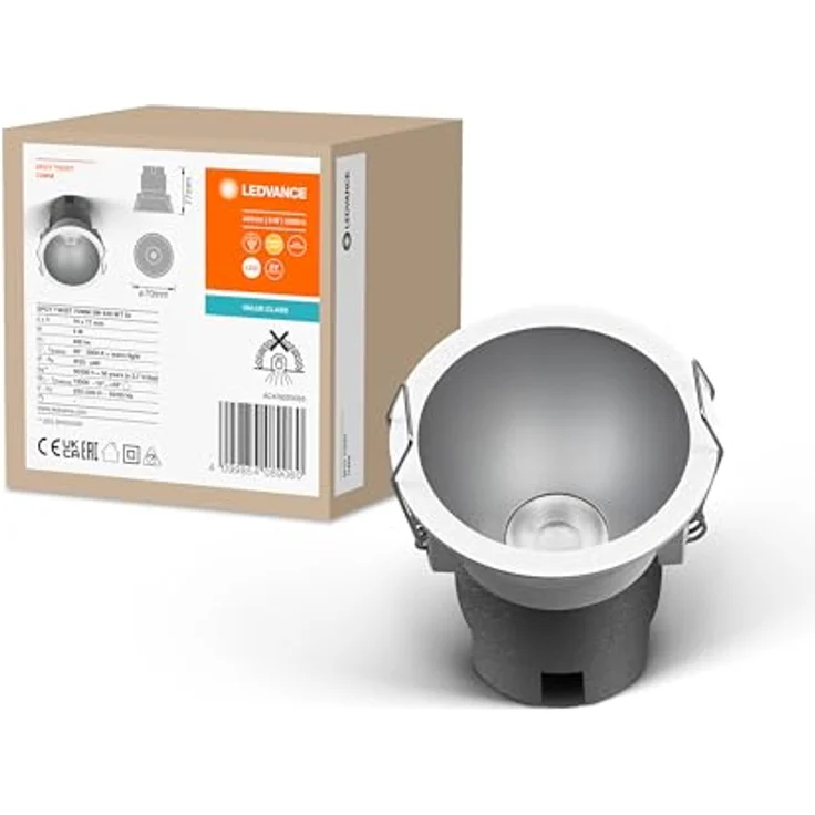 LEDVANCE ORBIS BERLIN LED-Deckenleuchte 300mm, schwarz, 16W, 2000lm, warmweiße Lichtfarbe, sehr homogene Lichtverteilung, lange Lebensdauer, fest verbautes LED-Modul, rund, IP20 Schutzklasse, 3000K – Bild 1