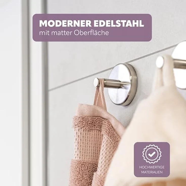 bremermann Handtuchhaken Bad-Serie PIAZZA - 2er Set, aus Edelstahl matt, (2-St) – Bild 5