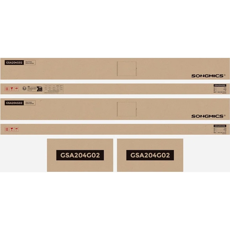 Songmics Seitenmarkise mit Stahl-Kasten, rostbeständig, ausziehbar, 200x400 cm, Sichtschutz, Sonnenschutz, Blickdicht, Seitenrollo, für Balkon, Terrasse, Garten, anthrazit GSA204G02 – Bild 9