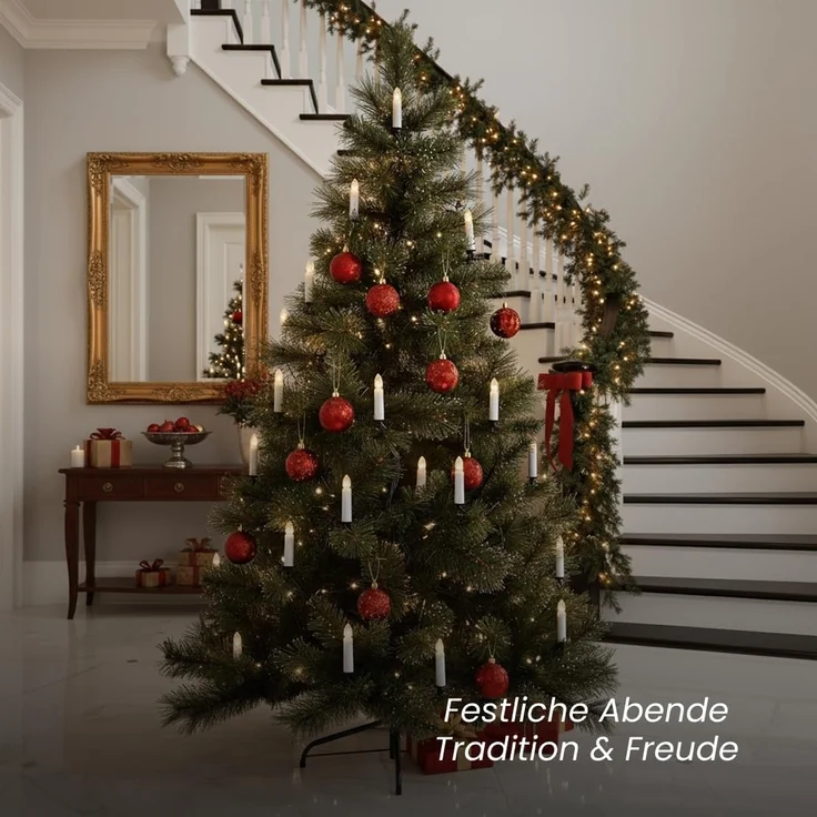 LED-Kerzenkette indoor, 25teilig, warmwhite Univer – Bild 8