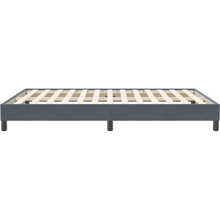 vidaXL Boxspringbett ohne Matratze Dunkelgrau 160x210 cm Samt 3315832 – Bild 6