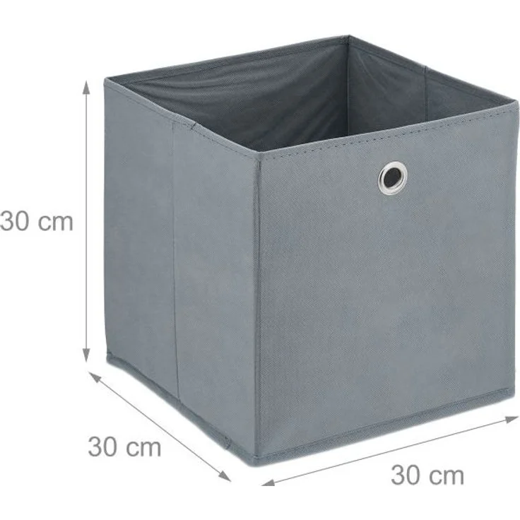 Graue Aufbewahrungsbox im 4er Set – Bild 4