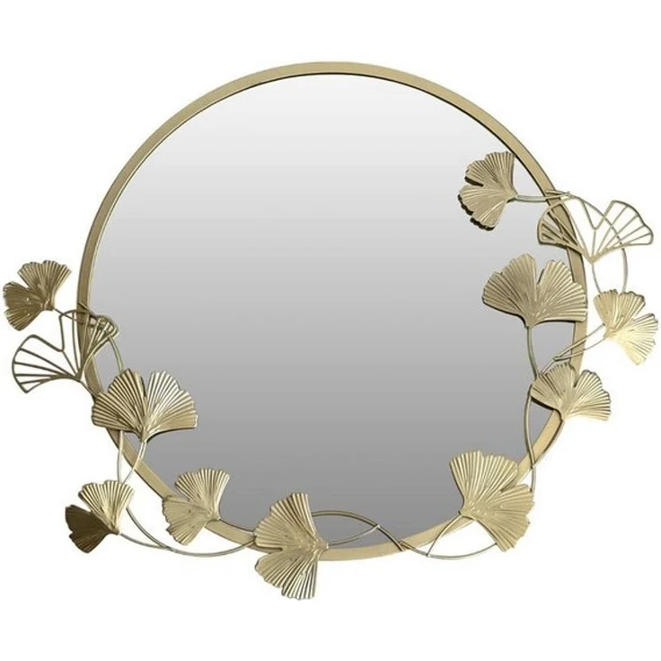 EDAXO Wandspiegel Runder Wandspiegel mit Zierrahmen SOL, Ø 50 cm, Ginkgo-Rahmen – Bild 4