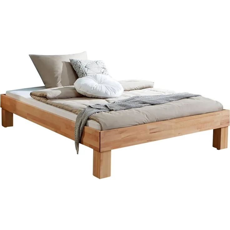 Futonbett Manuela, ohne Kopfteil, 140x200 Buche massiv geölt