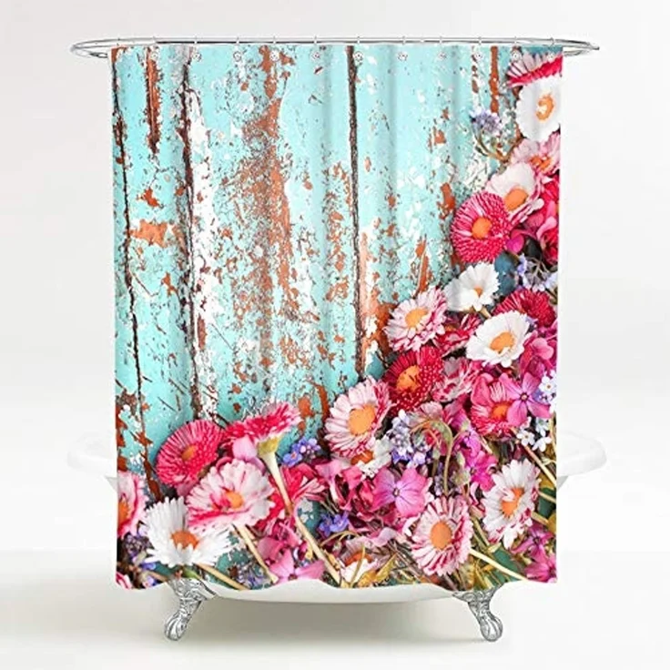 Sanilo Duschvorhang Spring 180x200 cm, 100% wasserdicht, Anti-Schimmel-Effekt, hochwertige Qualität – Bild 1