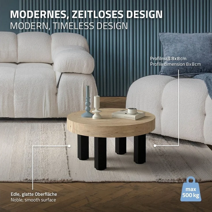 ML-DESIGN Tischbein 4er Set Tischkufen I-Design Möbelfüße und Tischgestell aus Stahl, 4er Set Bankkufen 30cm Schwarz glänzend Möbelbeine – Bild 3