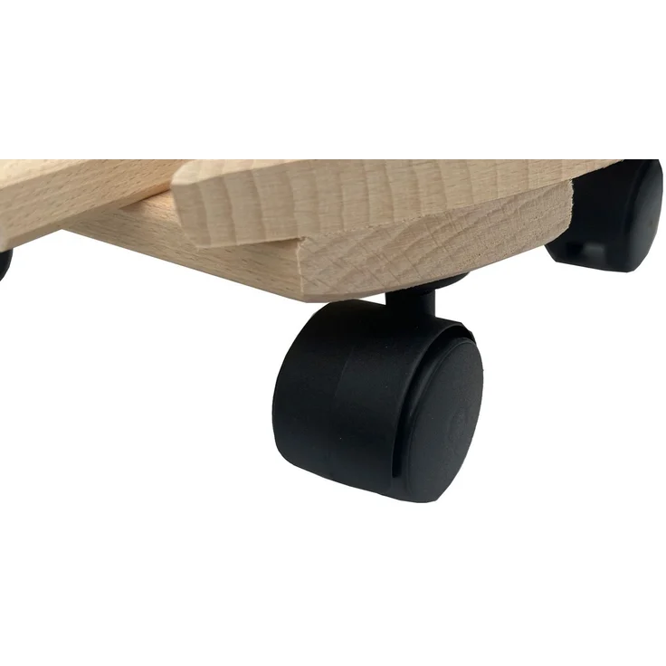 4x Rolluntersetzer rund Pflanzenroller 30x30 cm - max. 120 kg Traglast - aus Buchenholz - Stabil & robust - Für Pflanztöpfe, Möbel & schwere Gegenstände – Bild 6