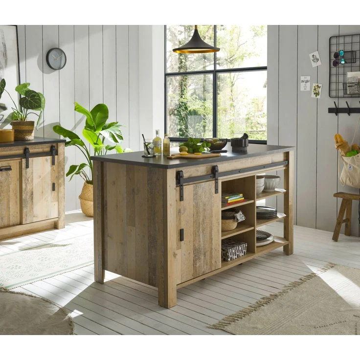 Kücheninsel Stove in Used Wood hell 162 cm – Bild 6
