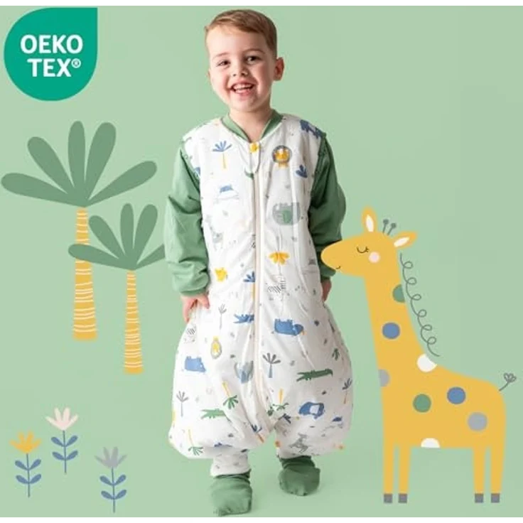 Schlummersack Kinderschlafsack Schlafsack mit Füßen und umklappbaren Bündchen, 2.5 Tog OEKO-TEX – Bild 2