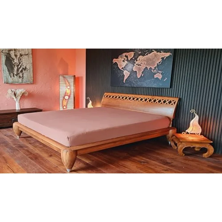 AVANTGARDE Premium Spannbetttuch - 140x200 cm -160x220 cm - 40cm Steg - auch für Boxspringbett & Wasserbett - Spannbettlaken sehr Gute ca. 170g/m² - Bettlaken 100% Jersey Baumwolle, ÖKO-TEX (11 Braun) – Bild 6