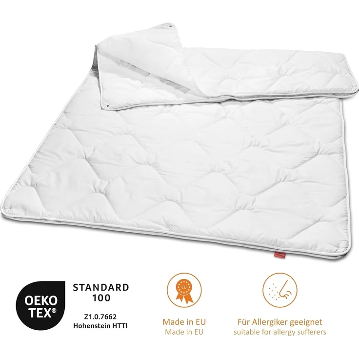 sleepling 4 Jahreszeiten Bettdecke 155x220 cm 2er Set, Made in EU, Ökotex 100, Waschbar 60 Grad, Vierjahreszeiten Steppdecke 155x220, 100% feine Mikrofaser, 2 Stück – Bild 2