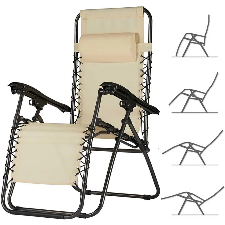 BAKAJI 2832076 Gartenliege, Beige