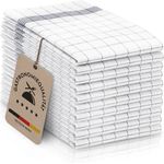 ZOLLNER 10er Set Geschirrtücher Baumwolle in 50x70 cm - super saugstarke und langlebige Küchentücher - waschbar bis 95°C – in grau weiß kariert - Gastronomiequalität - Oeko Tex® Zertifiziert