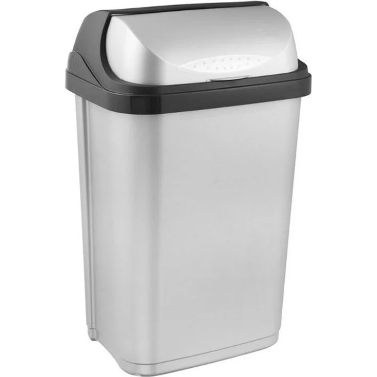 keeeper Abfallbehälter Rasmus mit Rolldeckel 25 Ltr. silber/anthrazit – Bild 4