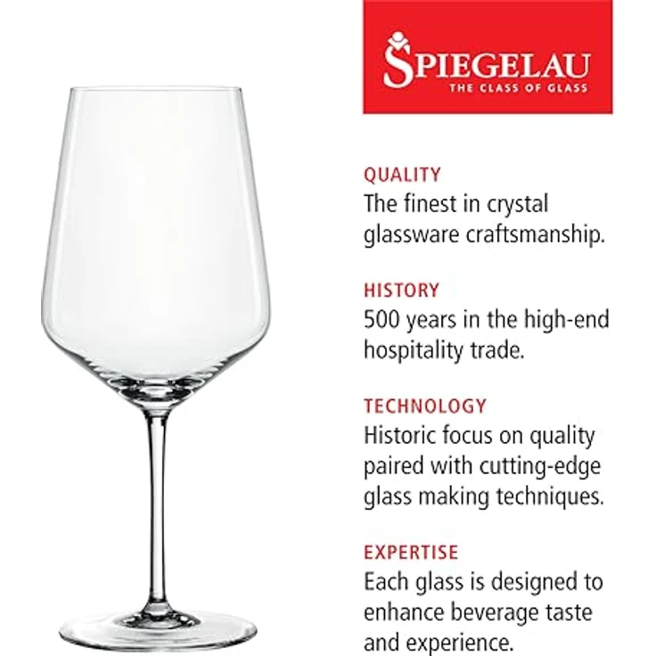Spiegelau Rotweingläser 630 ml, 4 Stück, Style, 4670181, Weingläser Set aus Kristallglas, Rotwein Gläser spülmaschinenfest – Bild 2