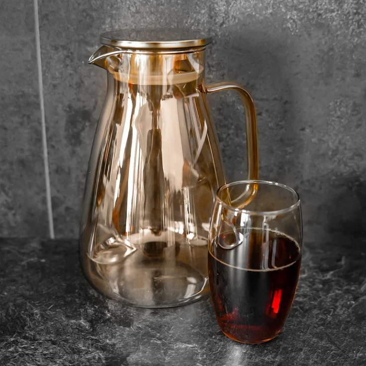 7-tlg. Karaffen-Set aus Glas - 1,95 L Karaffe & 6 Gläsern - 330 ml – Bild 5