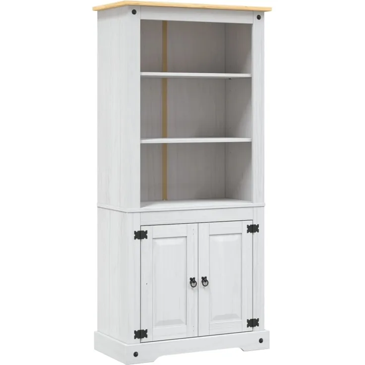 vidaXL Buffetschrank Mexiko-Stil Kiefernholz Weiß 80x40x170 cm 282624