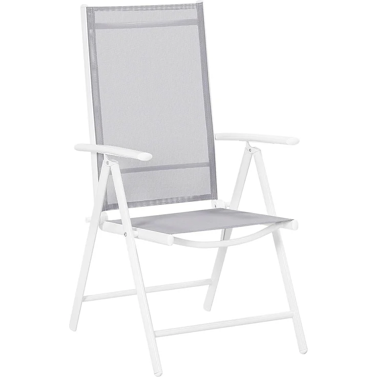 Gartentisch Set CATANIA Metall 160x91x71 cm Grau – Bild 4